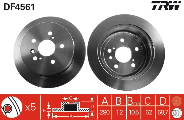 Disc frana TRW DF4561