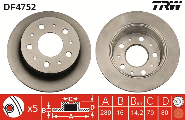 Disc frana TRW DF4752