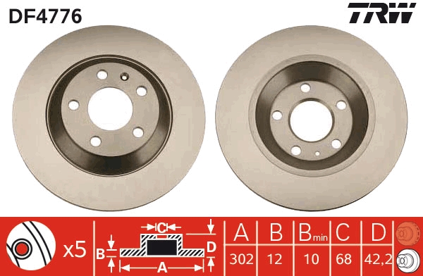 Disc frana TRW DF4776