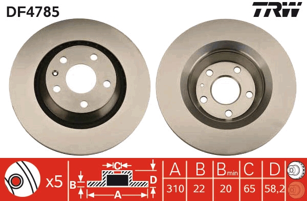 Disc frana TRW DF4785