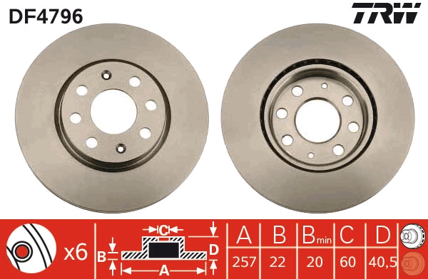Disc frana TRW DF4796