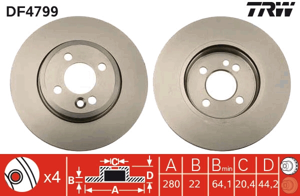Disc frana TRW DF4799