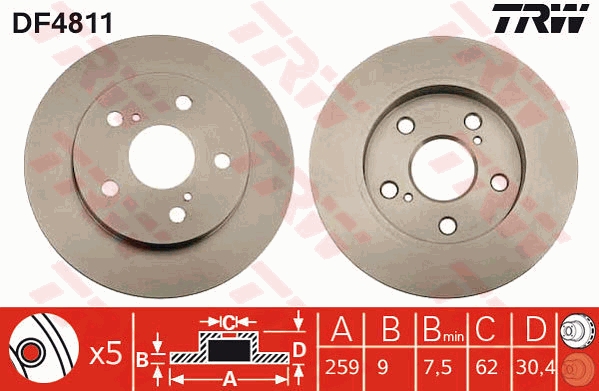 Disc frana TRW DF4811