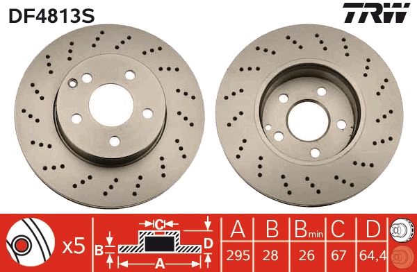 Disc frana TRW DF4813S
