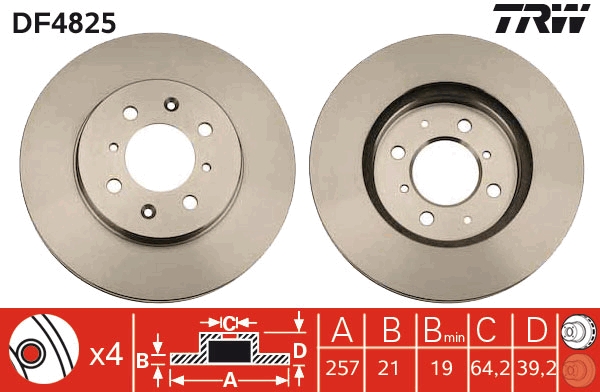Disc frana TRW DF4825