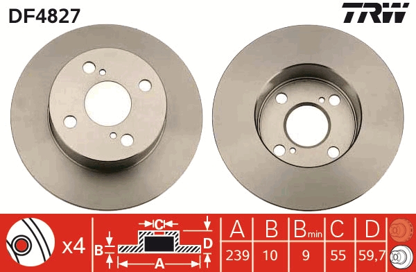 Disc frana TRW DF4827