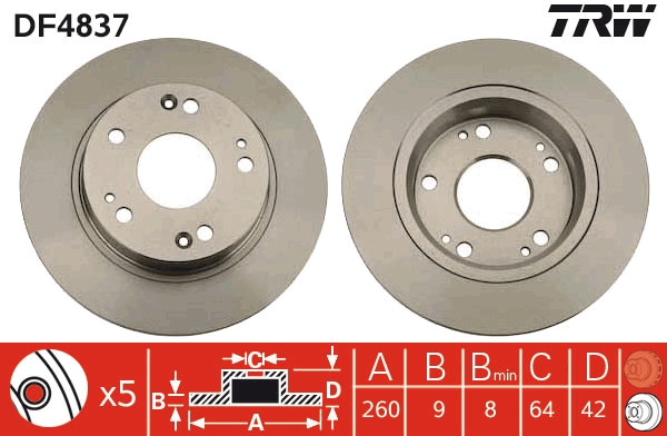 Disc frana TRW DF4837