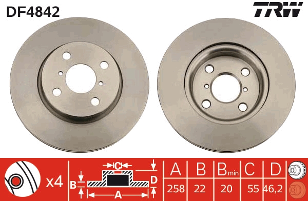 Disc frana TRW DF4842