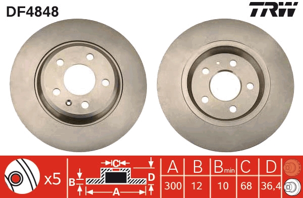 Disc frana TRW DF4848