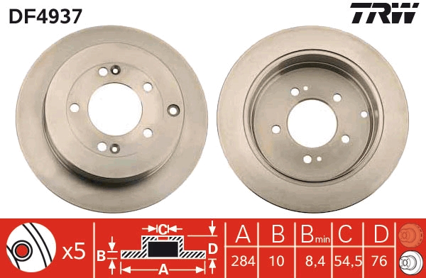 Disc frana TRW DF4937