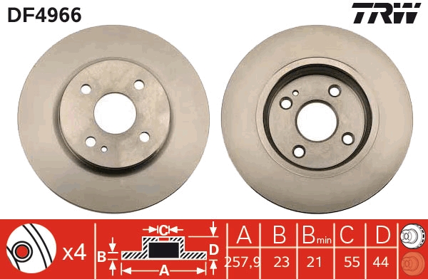Disc frana TRW DF4966