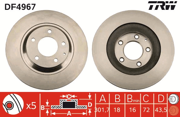 Disc frana TRW DF4967