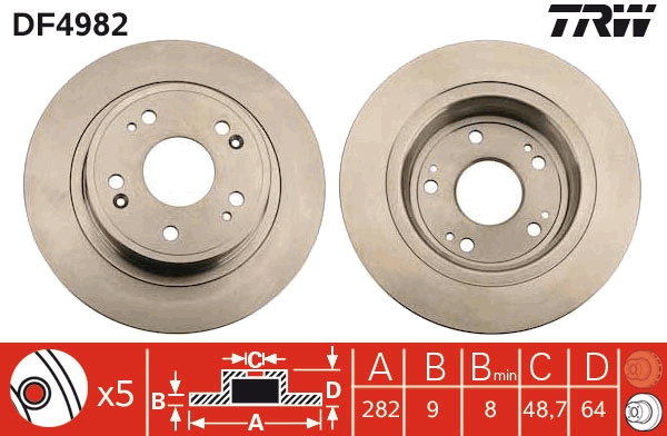 Disc frana TRW DF4982