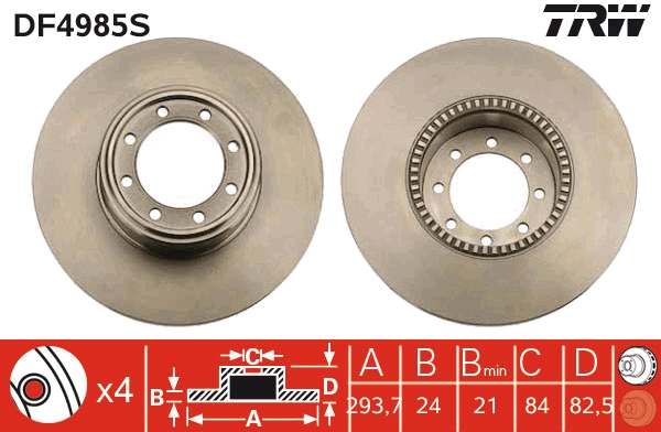 Disc frana TRW DF4985S