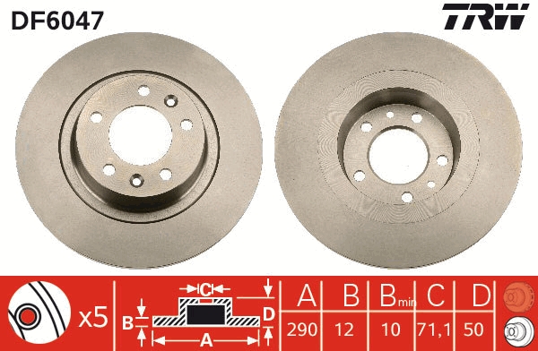 Disc frana TRW DF6047