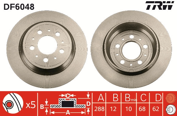 Disc frana TRW DF6048