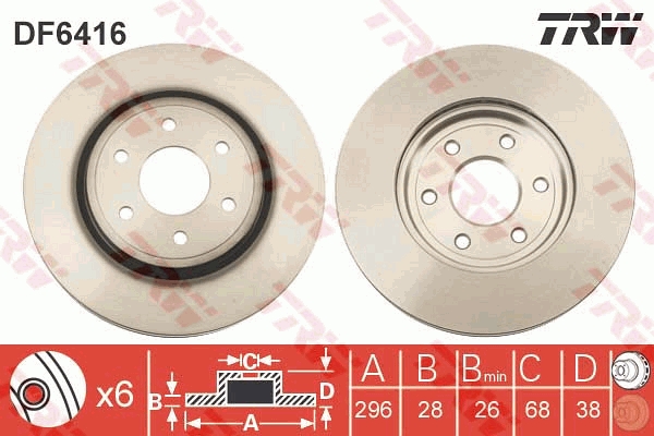 Disc frana TRW DF6416