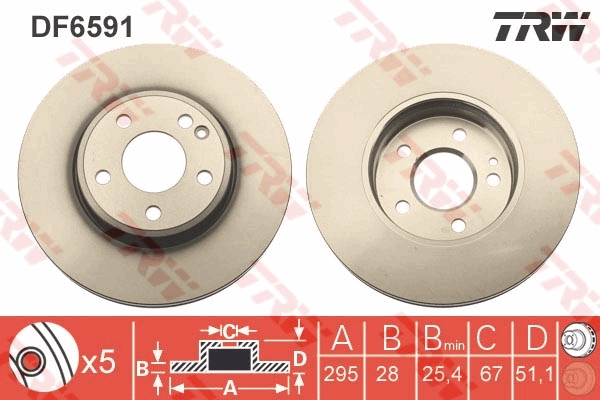Disc frana TRW DF6591