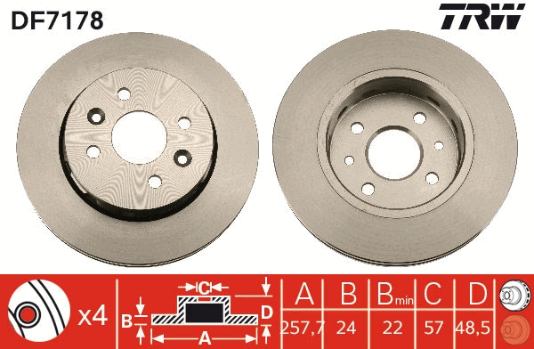 Disc frana TRW DF7178