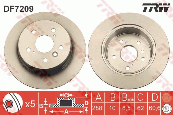 Disc frana TRW DF7209