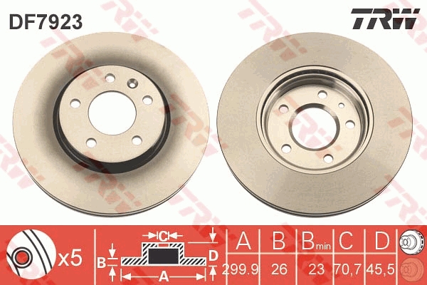 Disc frana TRW DF7923