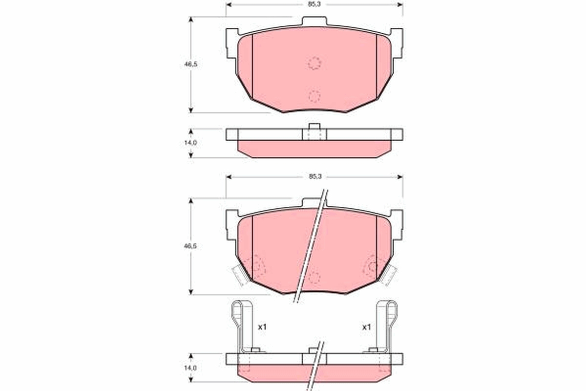 Placute frana TRW GDB1010