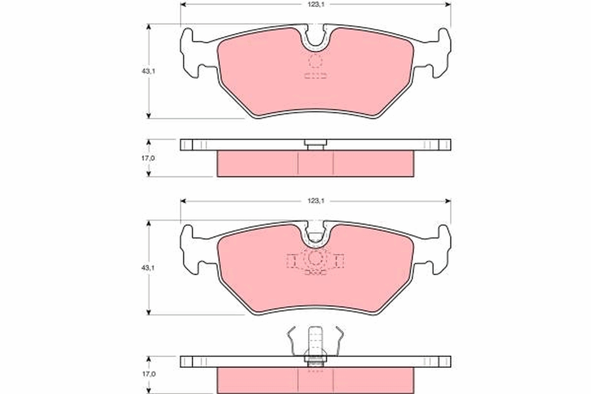 Placute frana TRW GDB1109