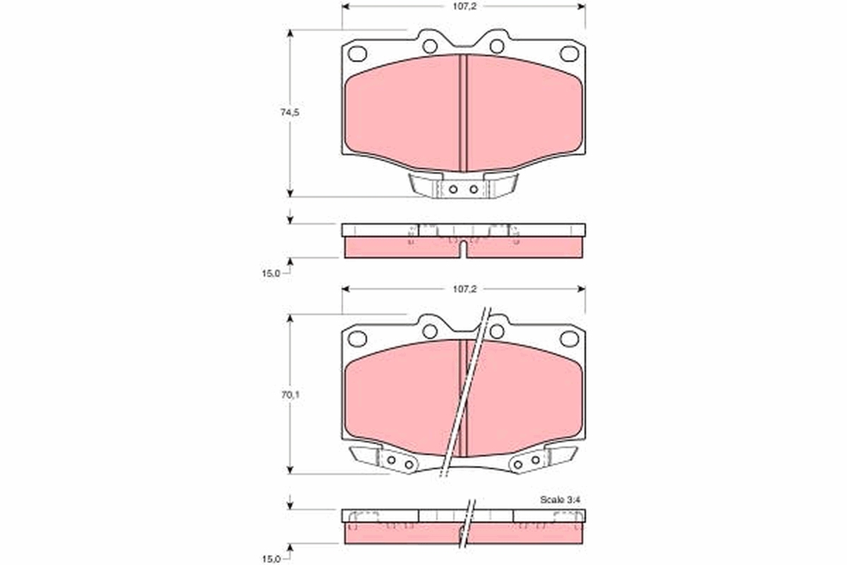 Placute frana TRW GDB1133
