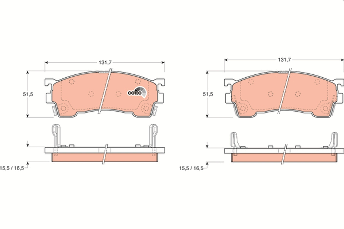Placute frana TRW GDB1139