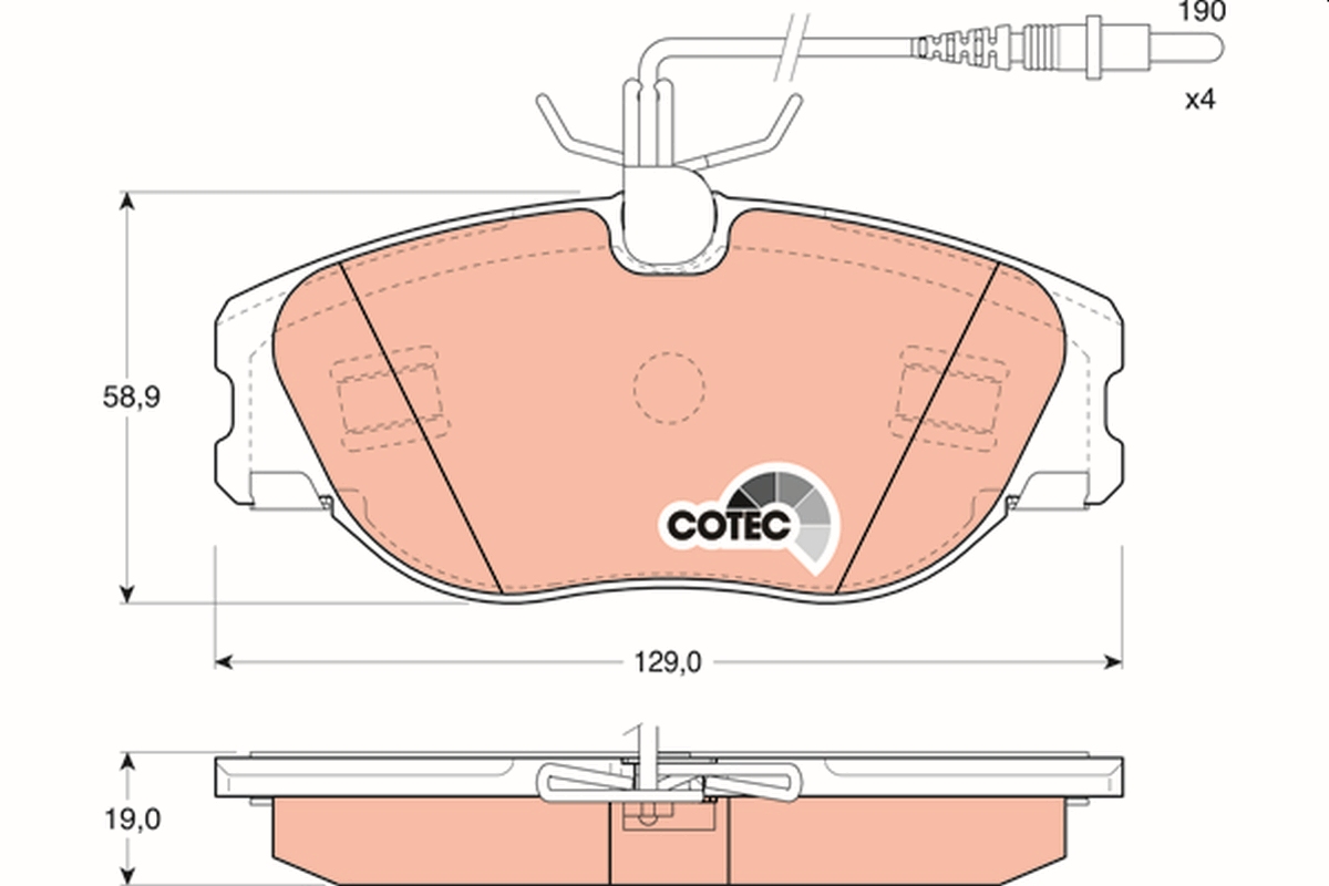 Placute frana TRW GDB1148