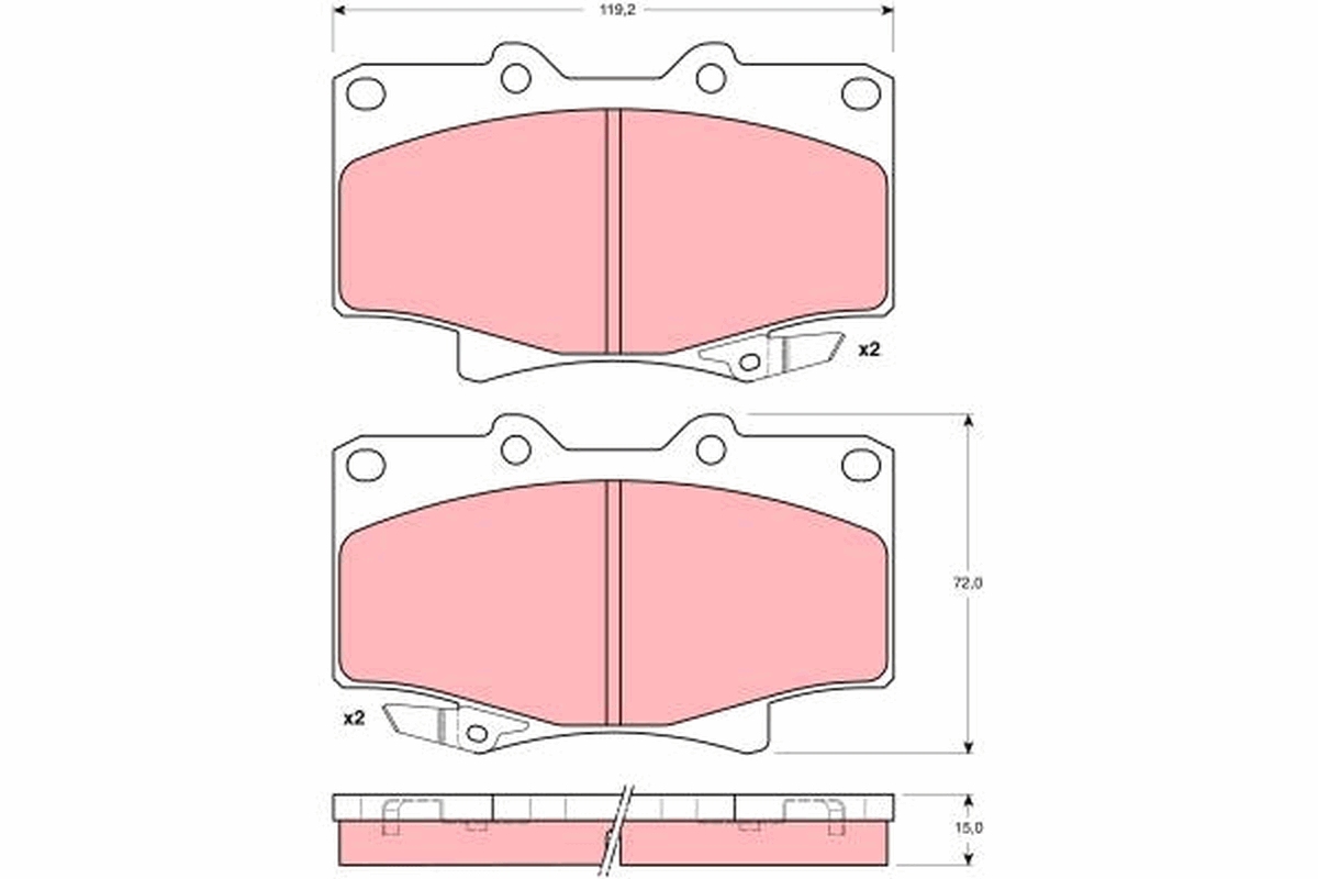 Placute frana TRW GDB1154
