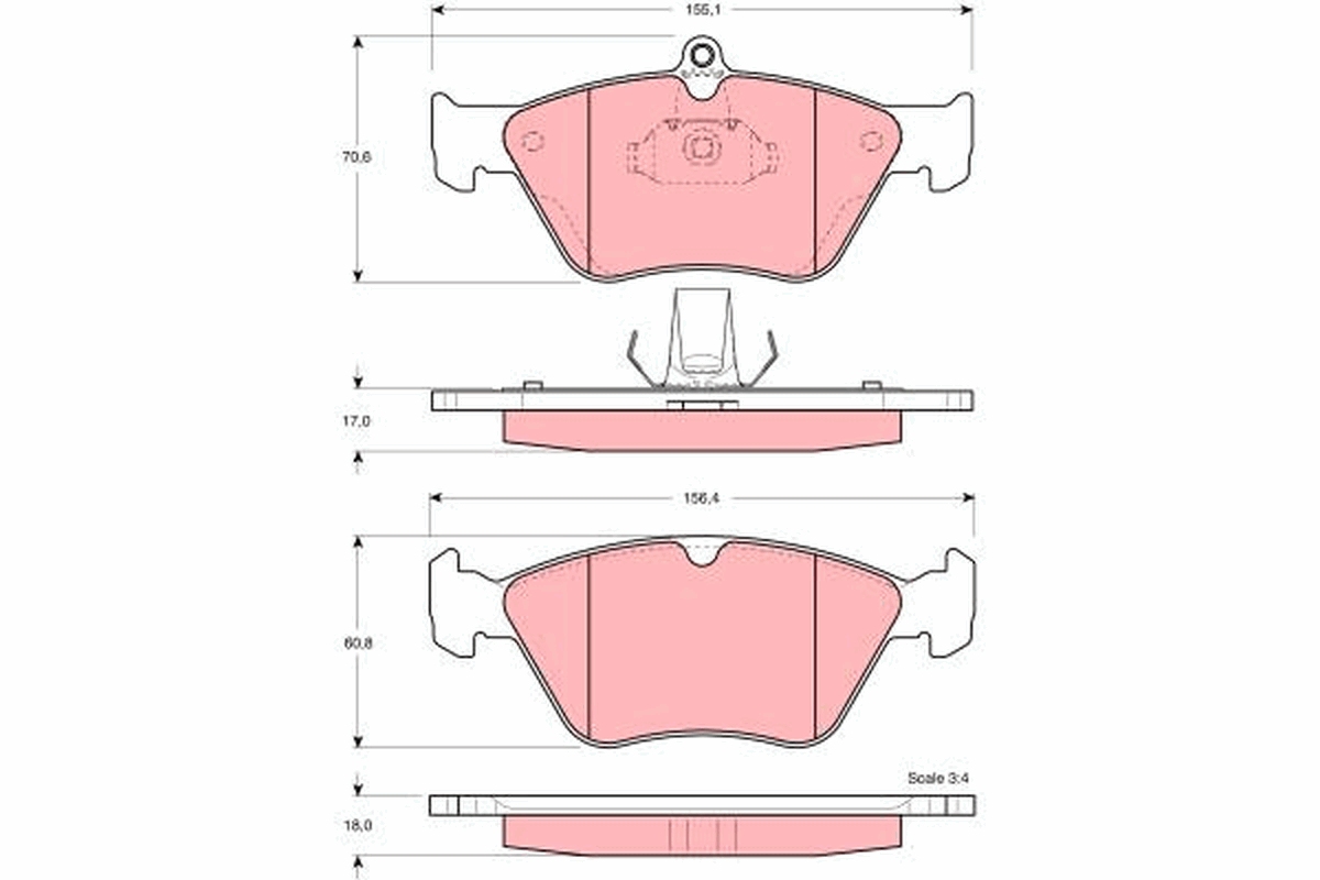 Placute frana TRW GDB1166