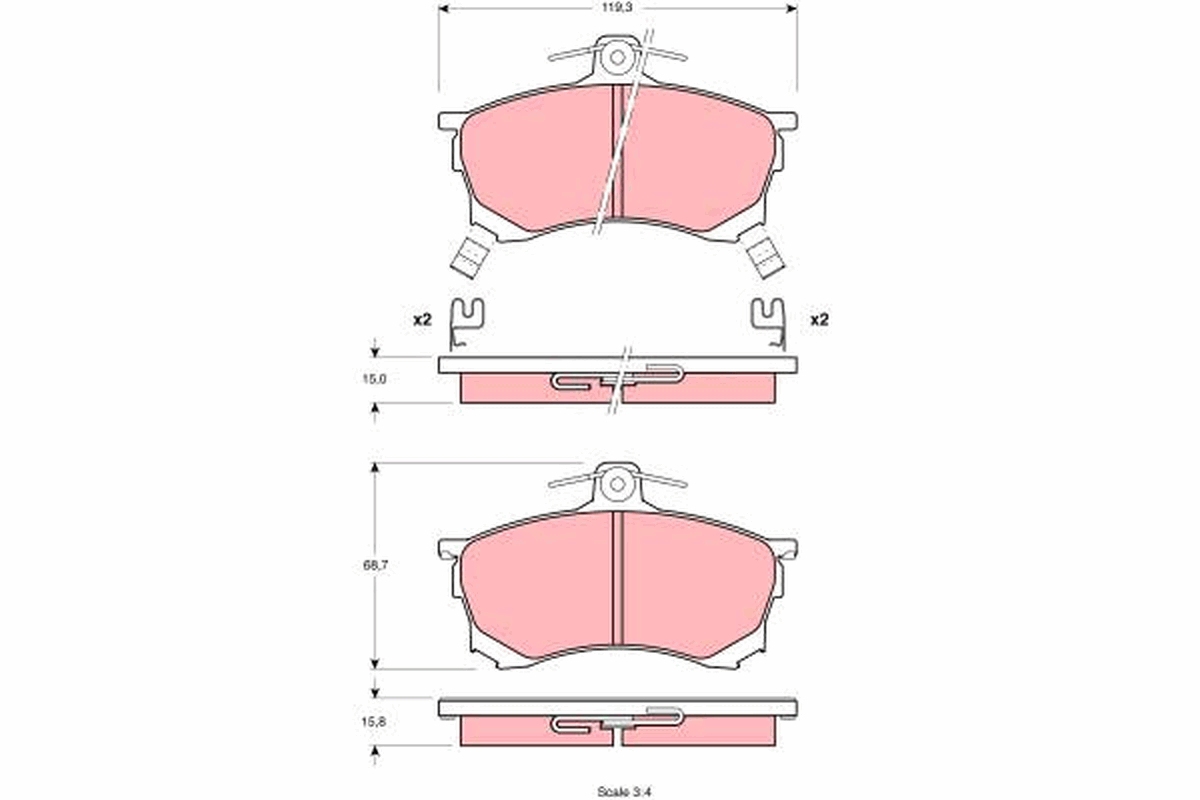 Placute frana TRW GDB1197