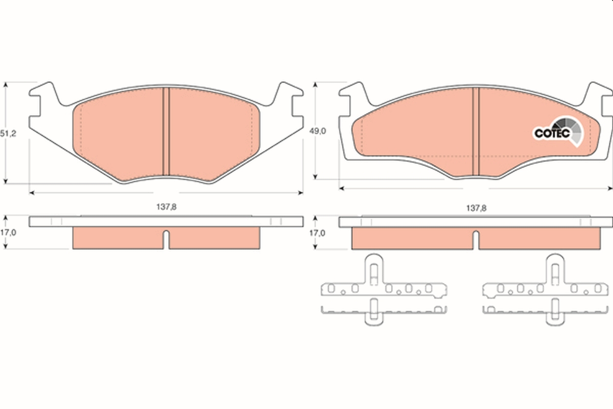 Placute frana TRW GDB1219