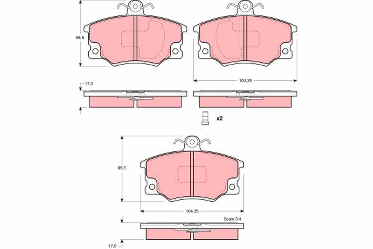 Placute frana TRW GDB1223
