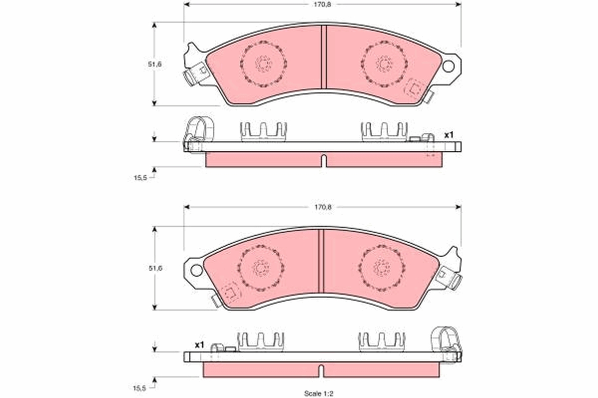 Placute frana TRW GDB1226