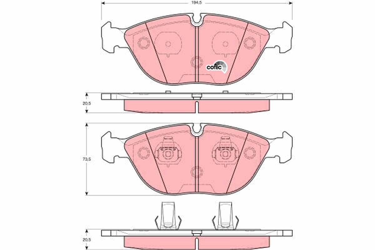 Placute frana TRW GDB1285