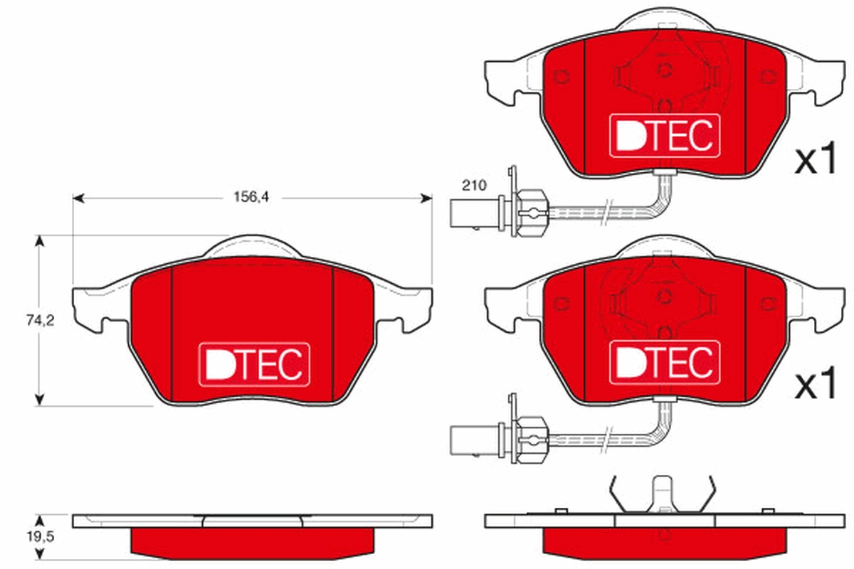 Placute frana TRW GDB1307DTE