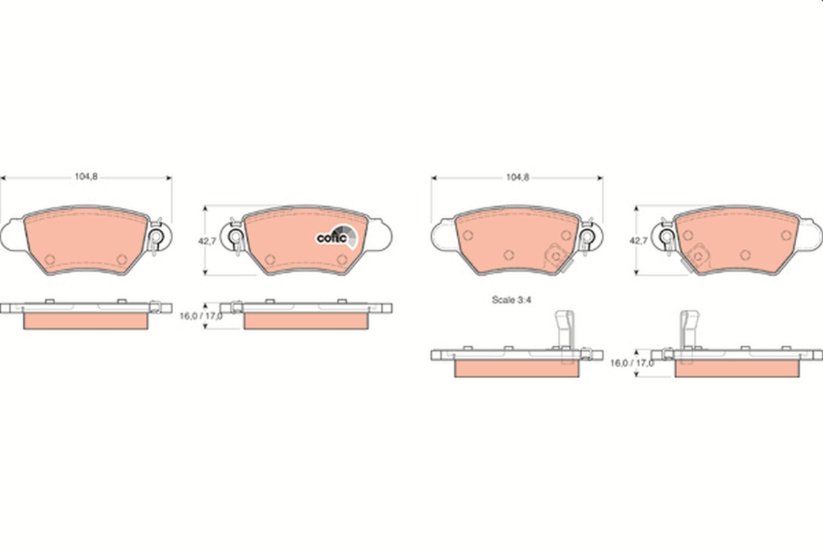 Placute frana TRW GDB1352