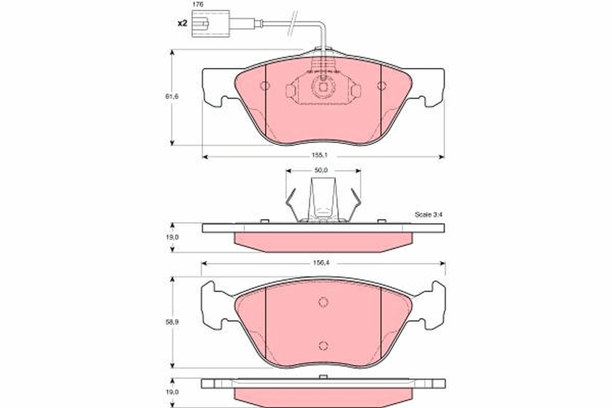 Placute frana TRW GDB1362