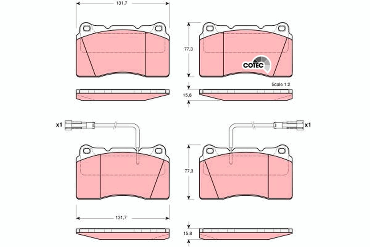 Placute frana TRW GDB1363