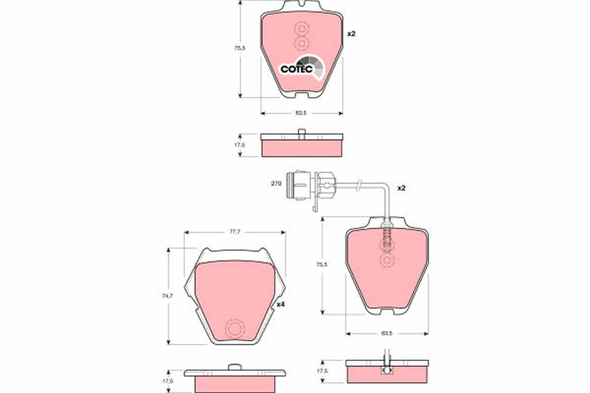 Placute frana TRW GDB1371