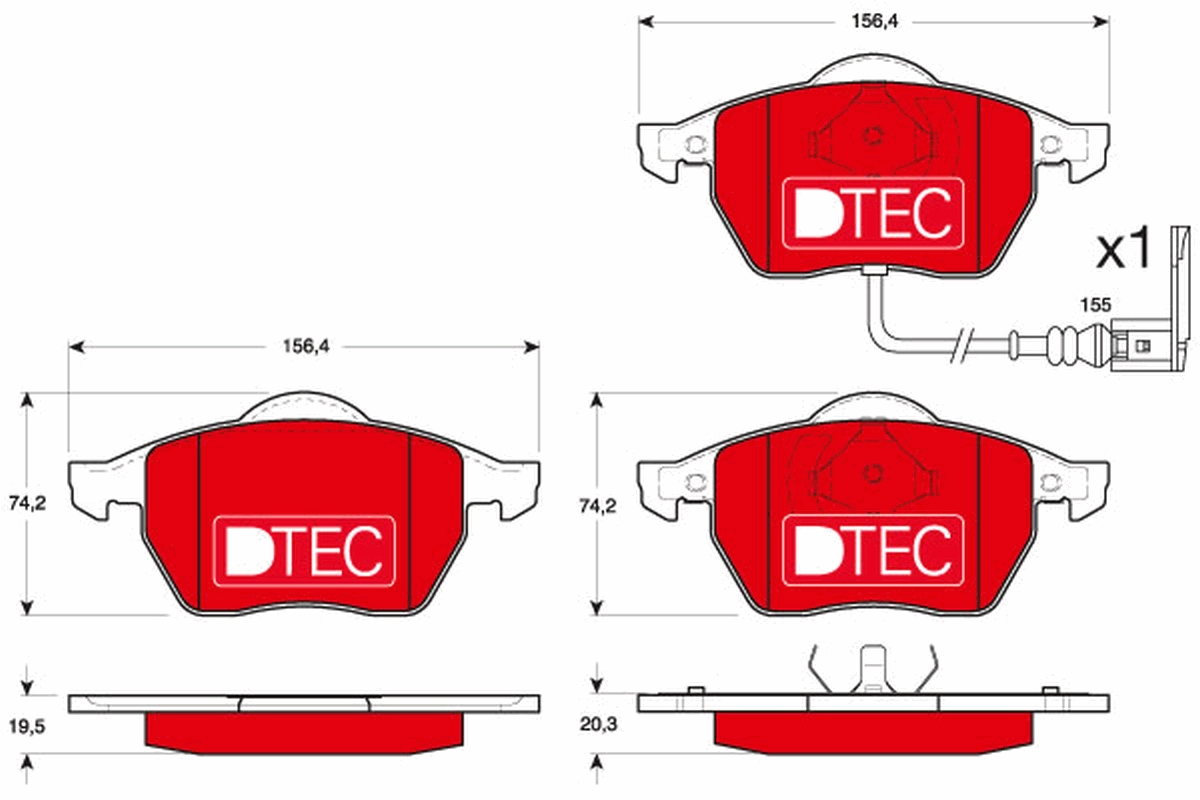Placute frana TRW GDB1403DTE