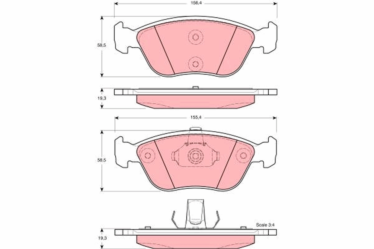 Placute frana TRW GDB1406