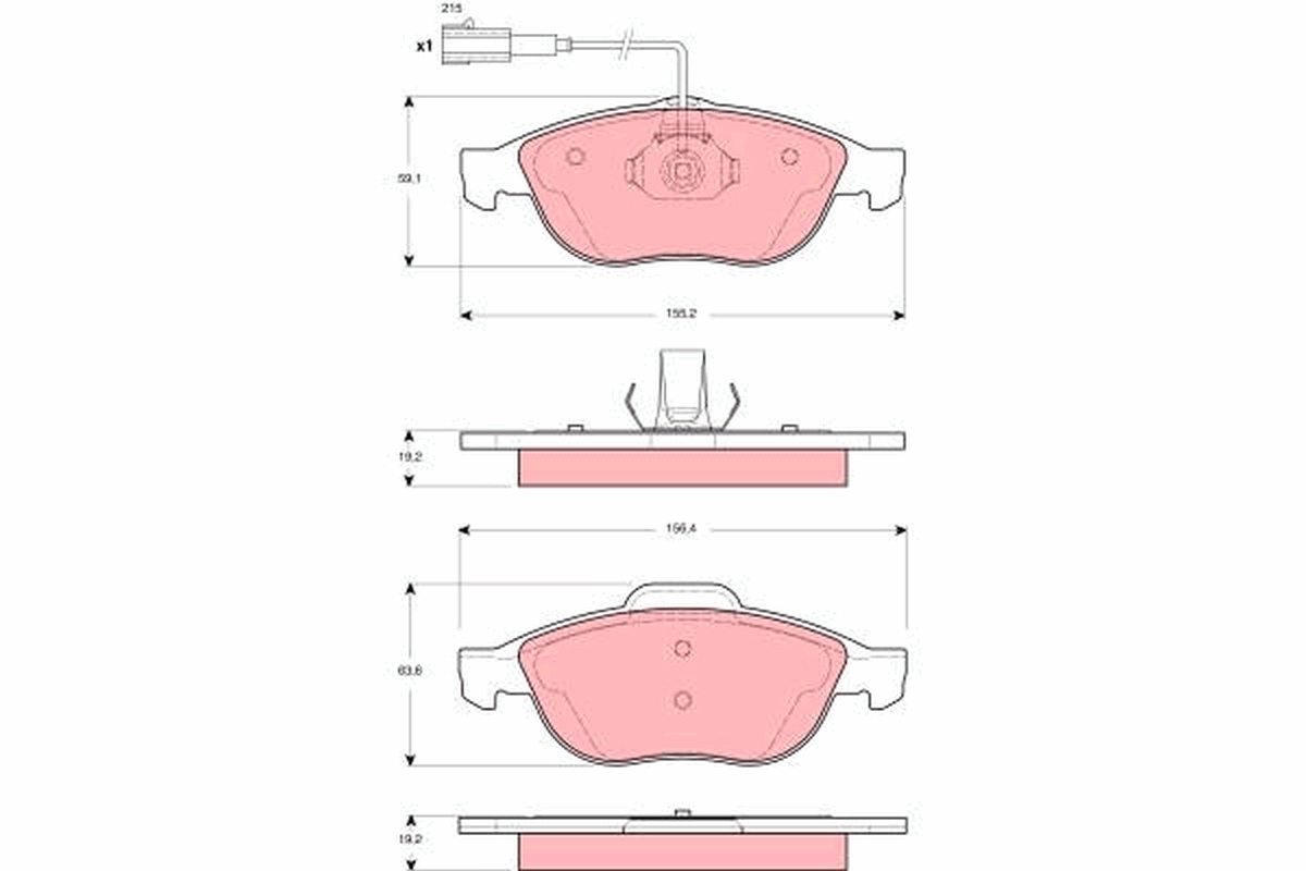 Placute frana TRW GDB1444
