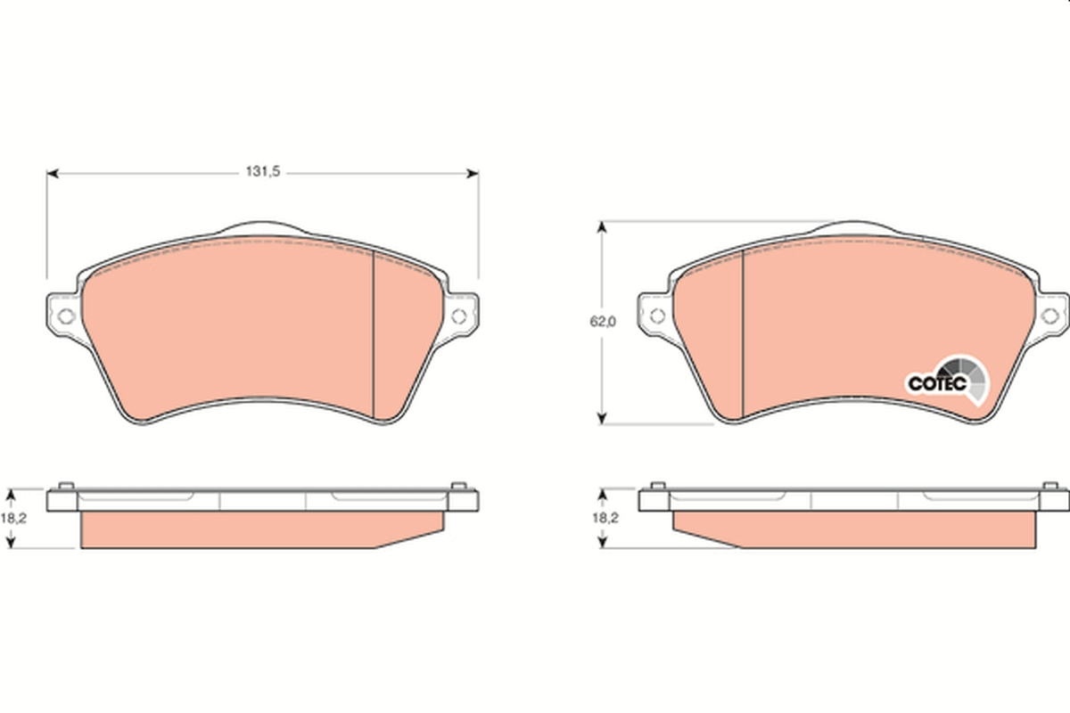 Placute frana TRW GDB1473
