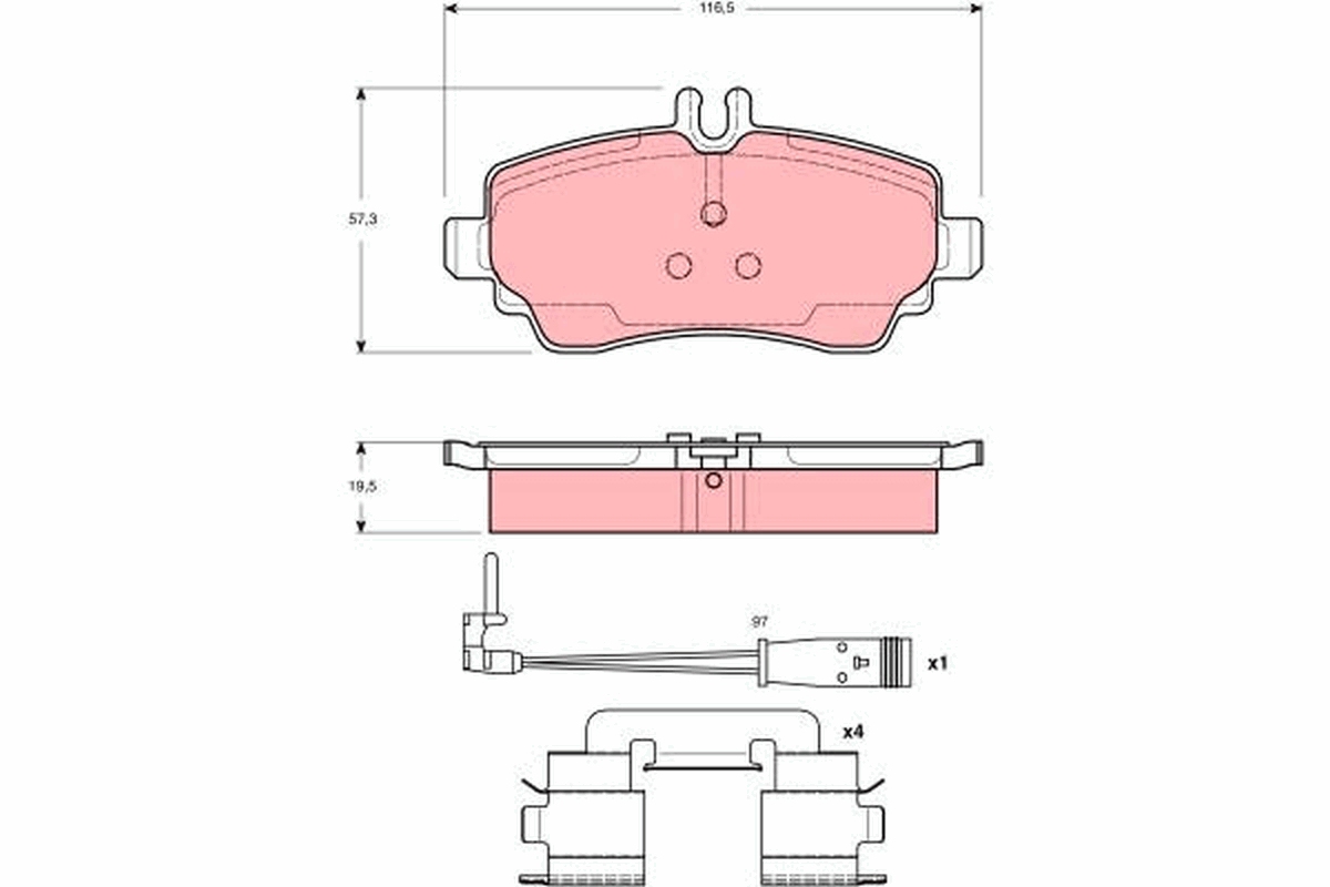 Placute frana TRW GDB1480
