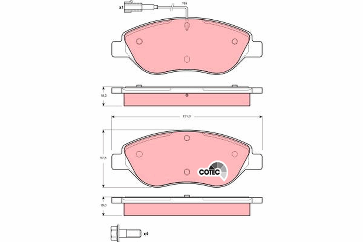 Placute frana TRW GDB1484