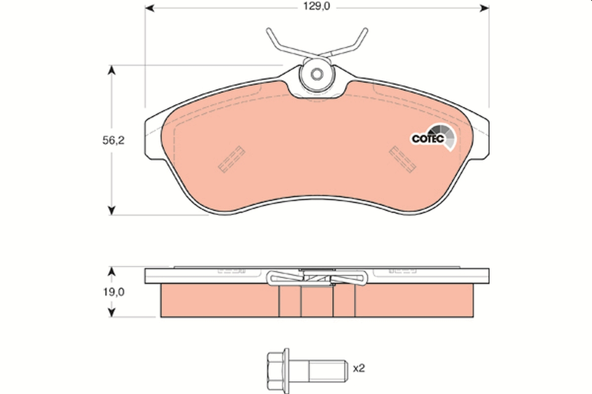 Placute frana TRW GDB1496