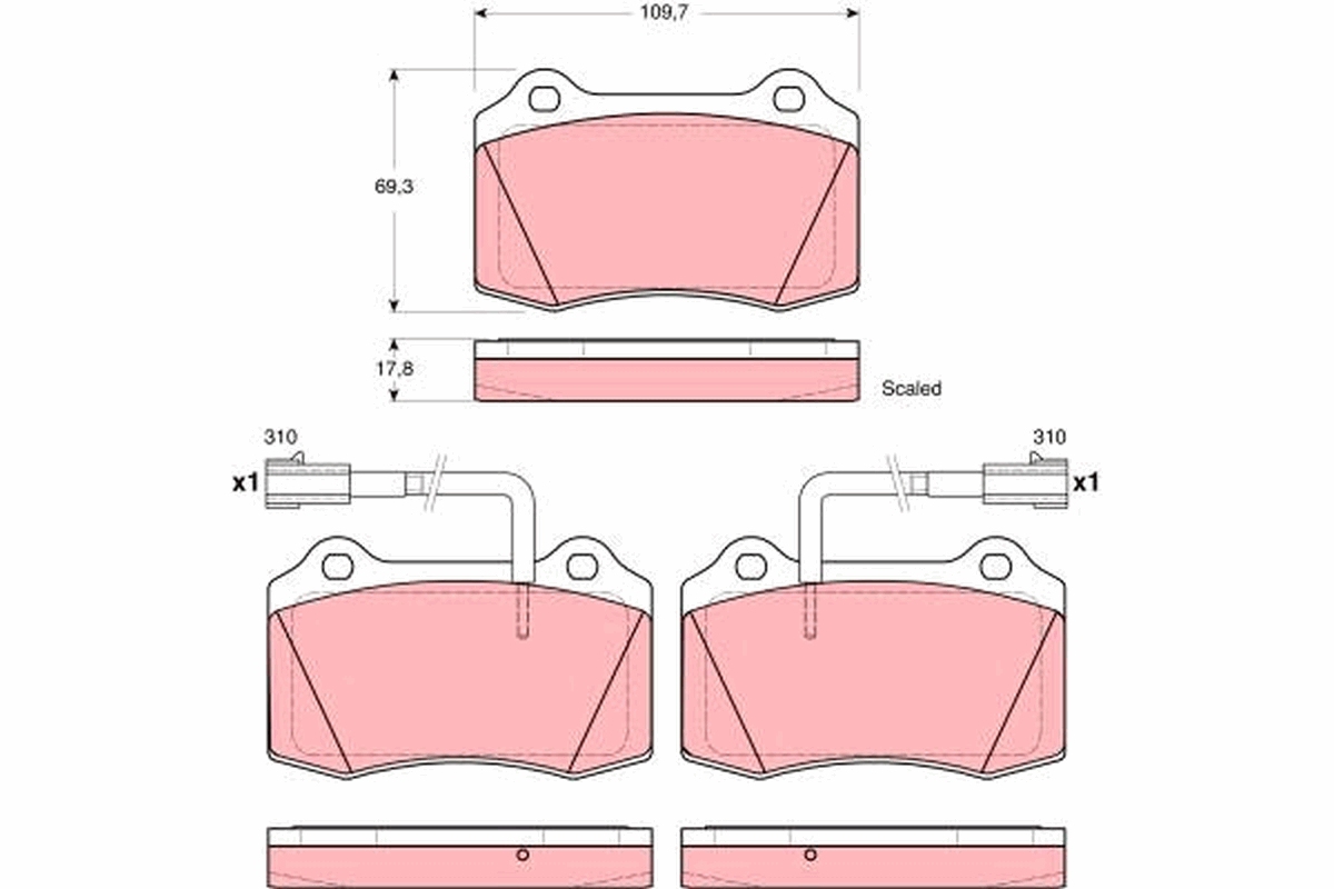 Placute frana TRW GDB1519